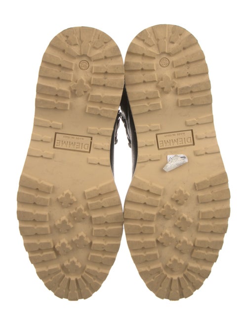 Diemme Leather Colorblock Pattern Combat Boots