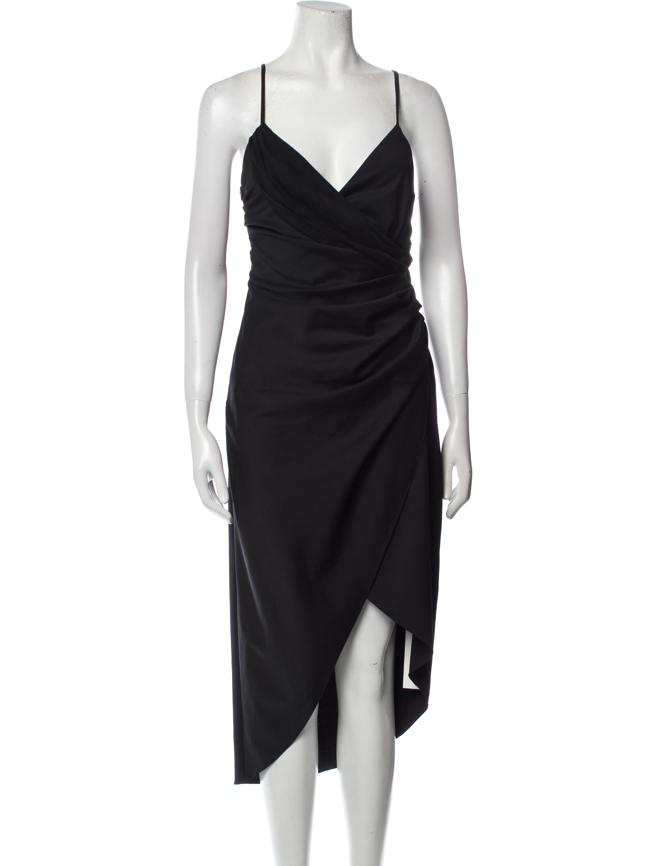 Marina Moscone Virgin Wool Midi Length Dress