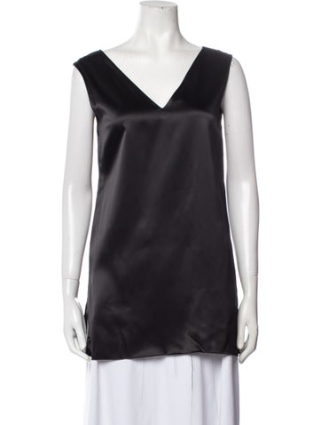 Marina Moscone Tops V-Neck Sleeveless Tunic US 4 | S