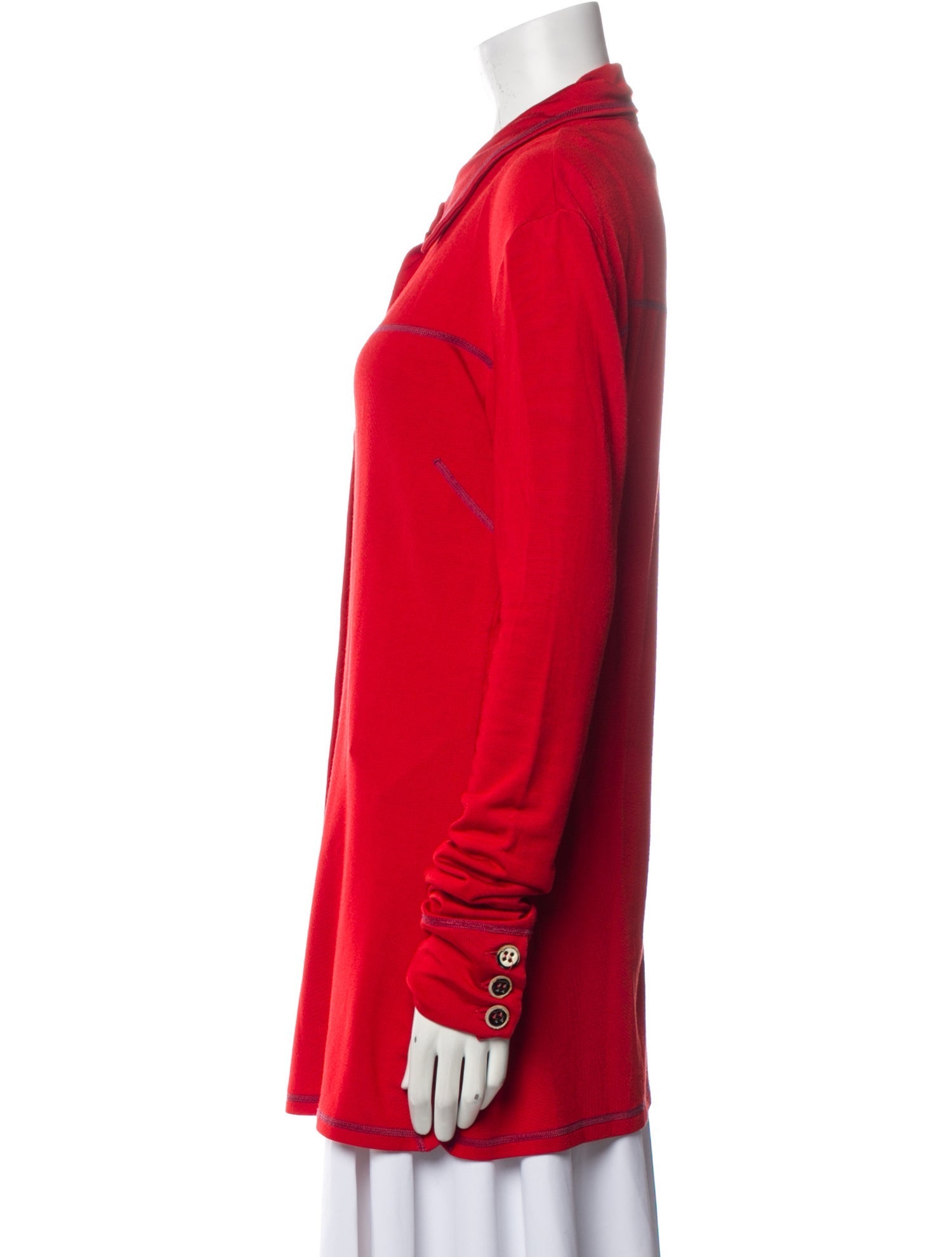 Marina Moscone Long Sleeve Button-Up Top