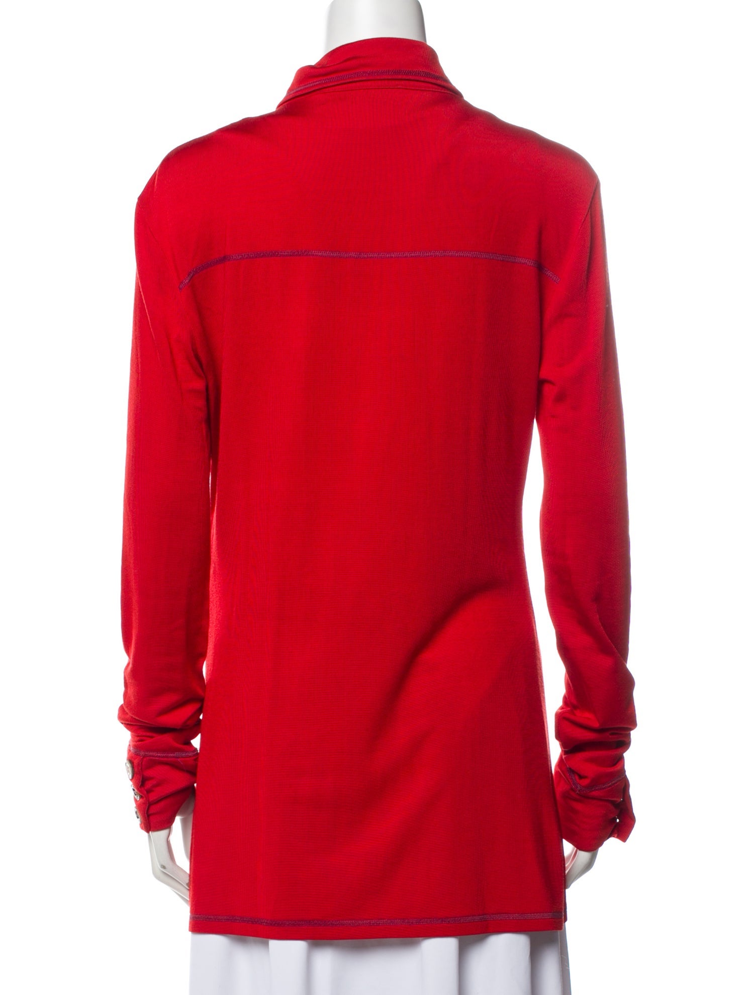 Marina Moscone Long Sleeve Button-Up Top