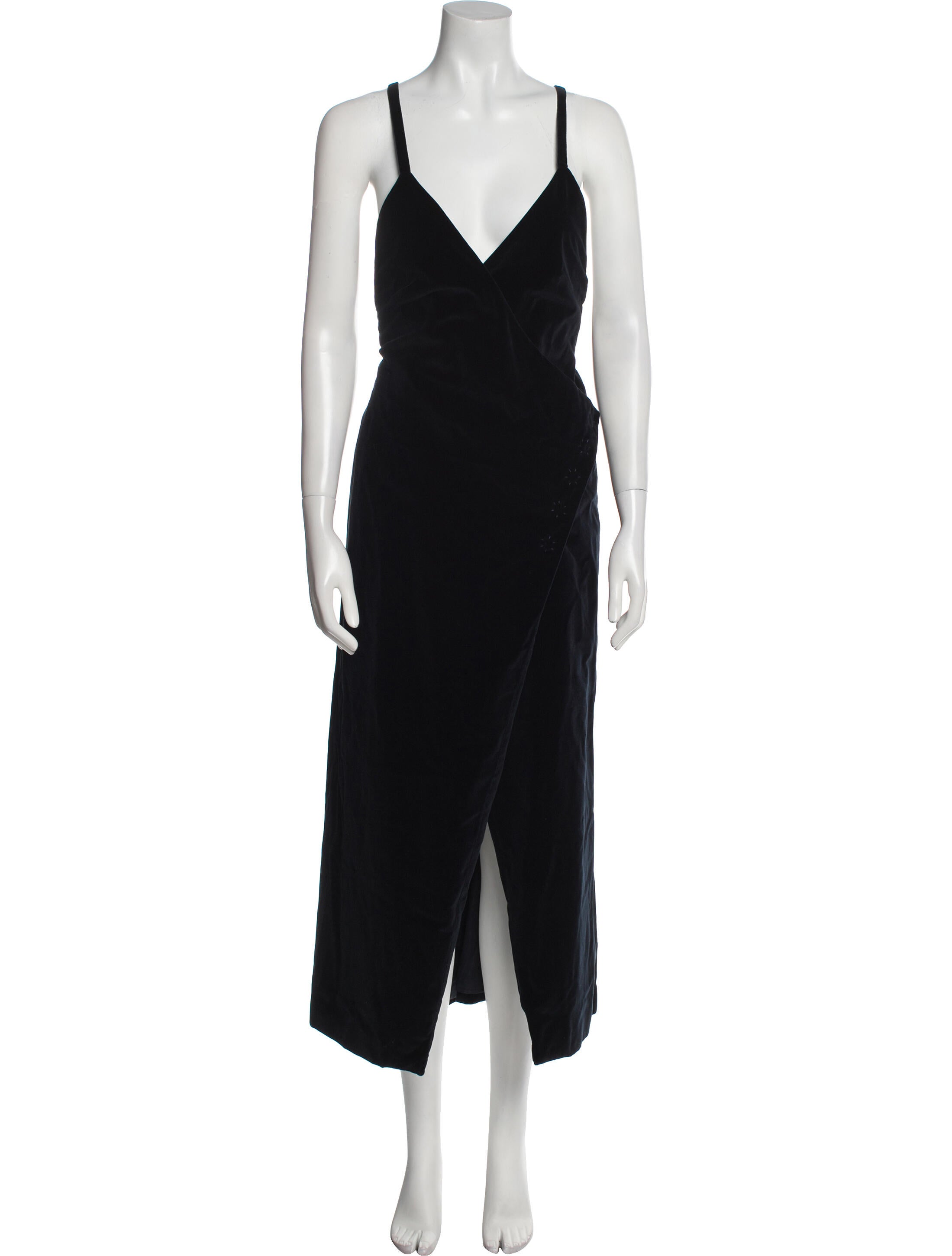 Marina Moscone V-Neck Long Dress