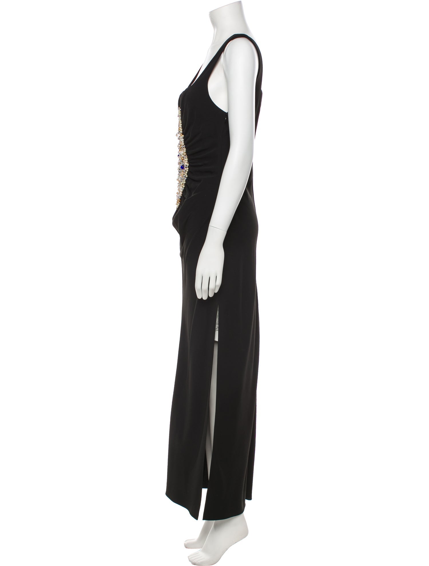 Marina Moscone Square Neckline Long Dress