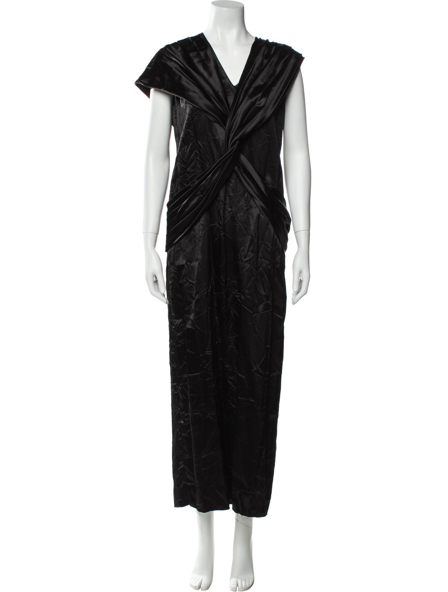 Marina Moscone V-Neck Long Dress