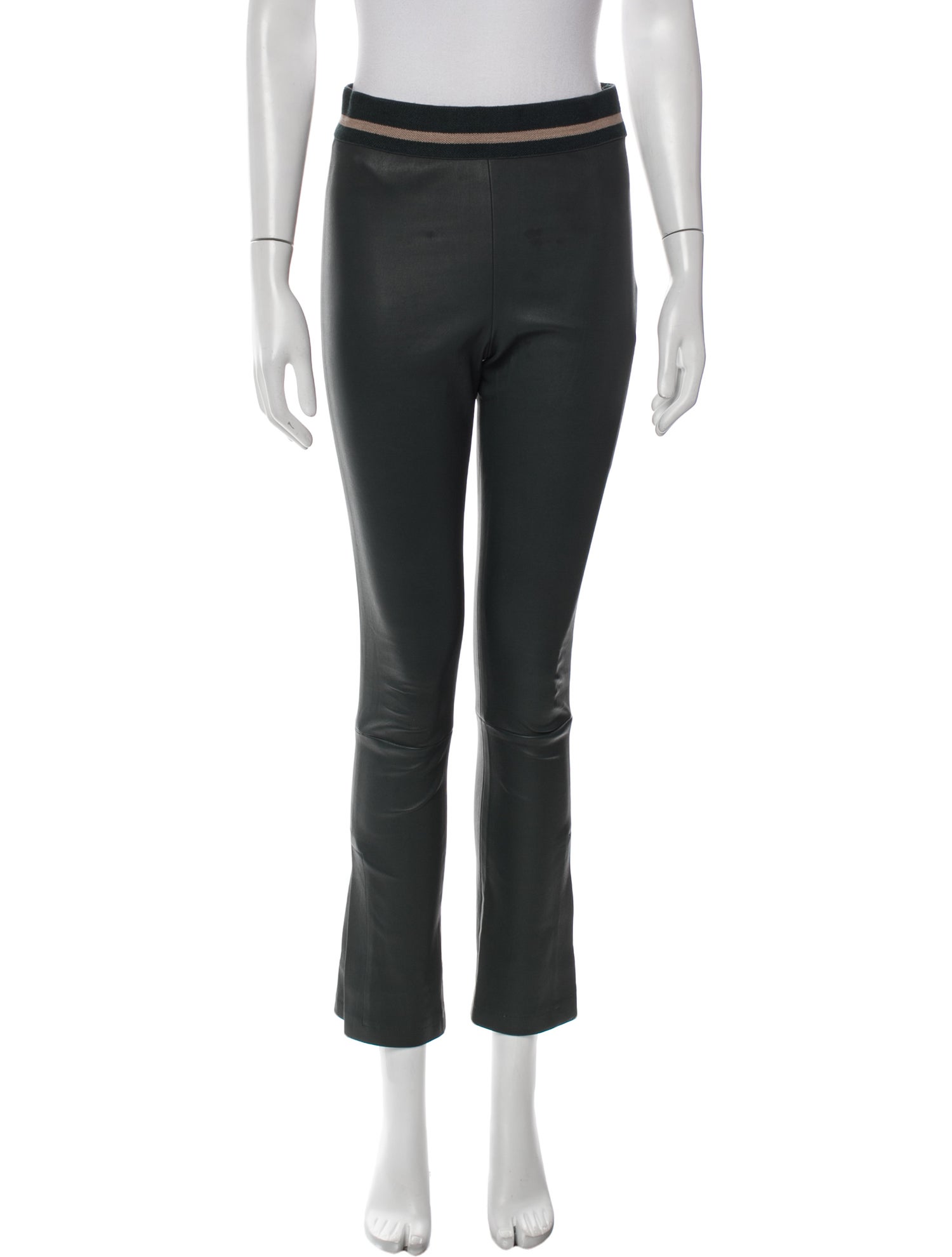 Marina Moscone Leather Straight Leg Pants