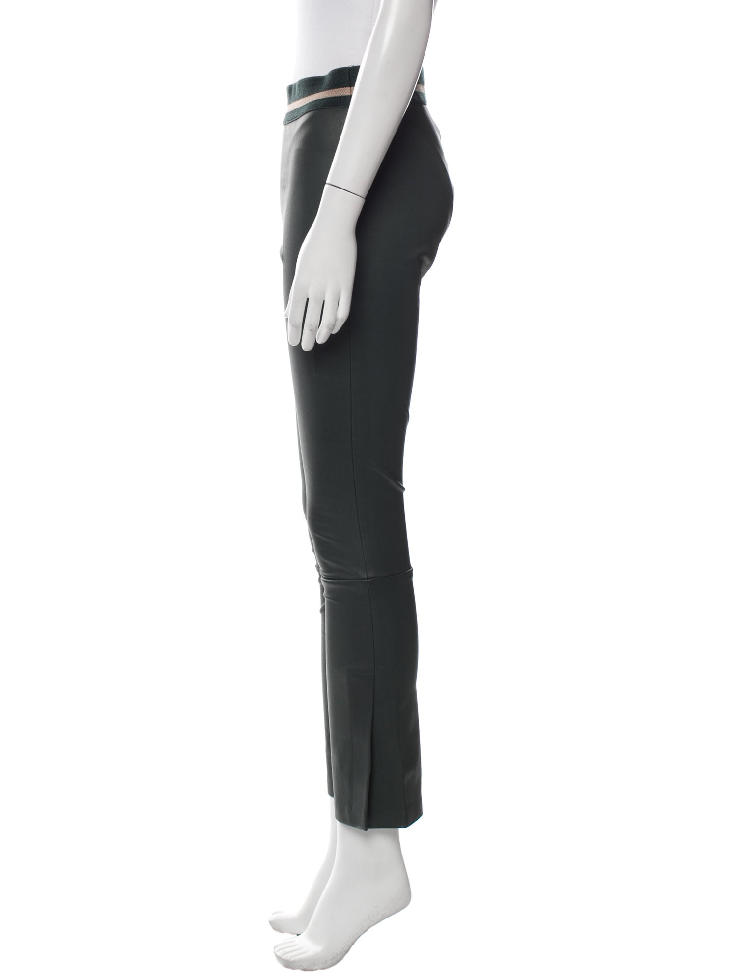 Marina Moscone Leather Straight Leg Pants