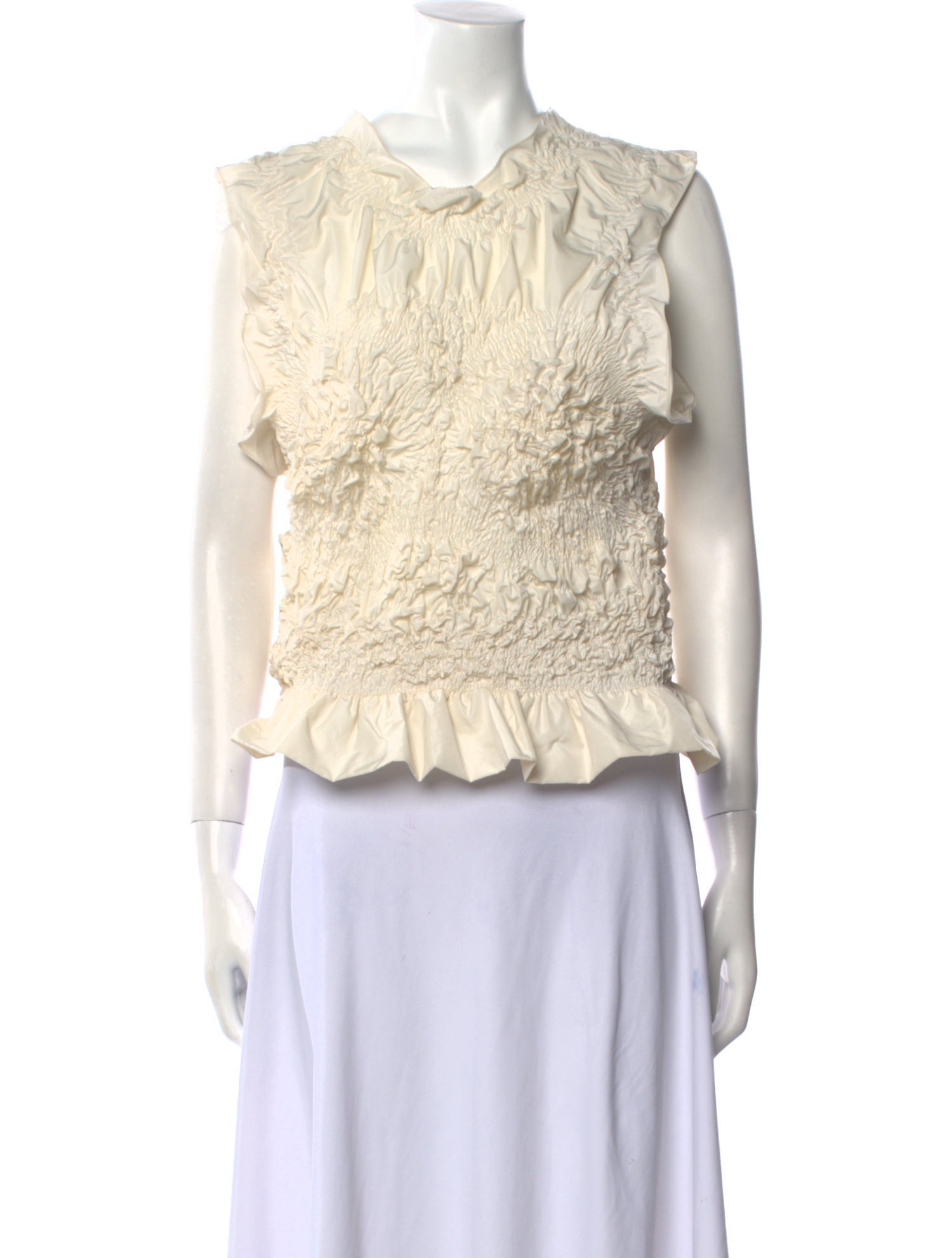 Marina Moscone V-Neck Sleeveless Blouse