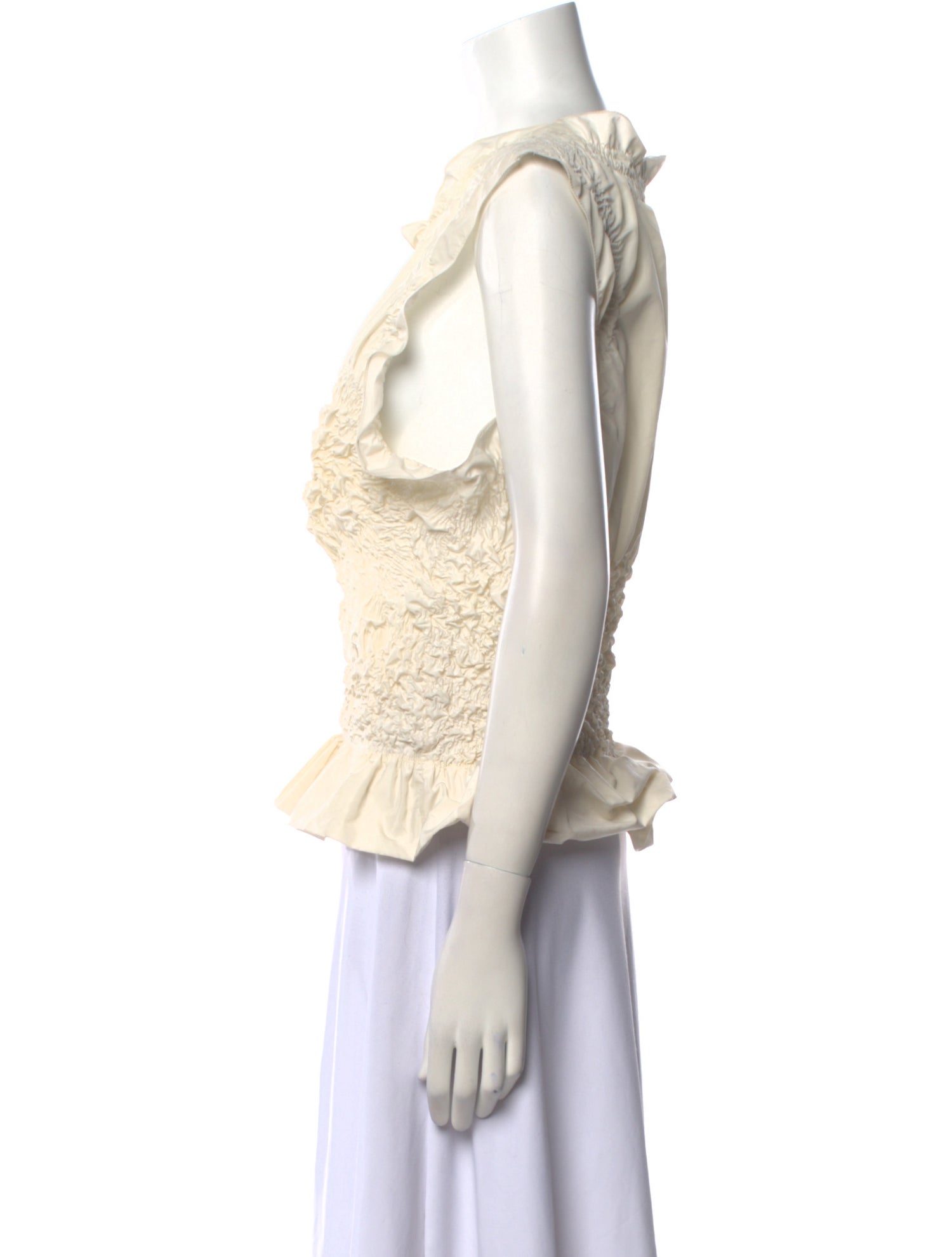 Marina Moscone V-Neck Sleeveless Blouse