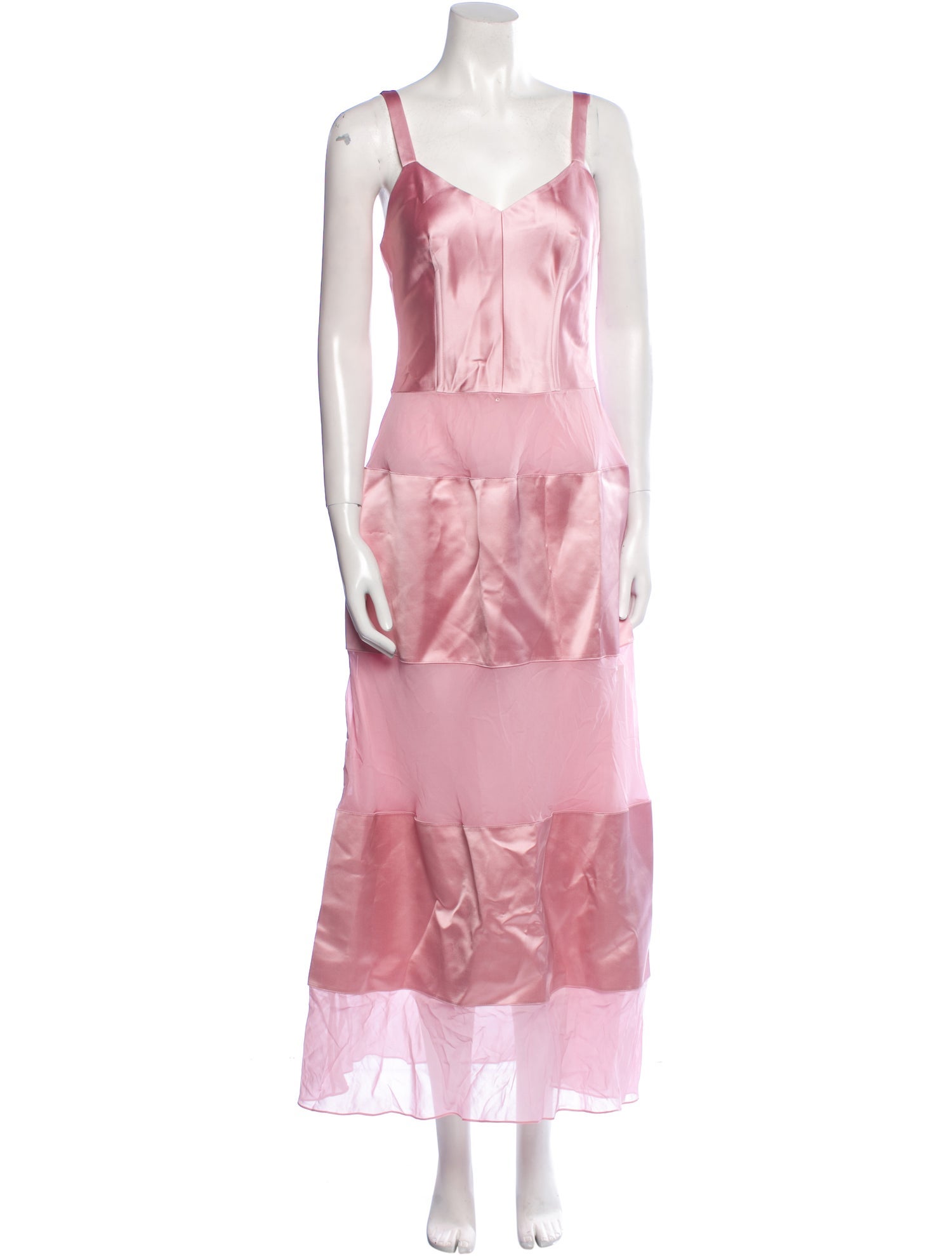 Marina Moscone V-Neck Long Dress