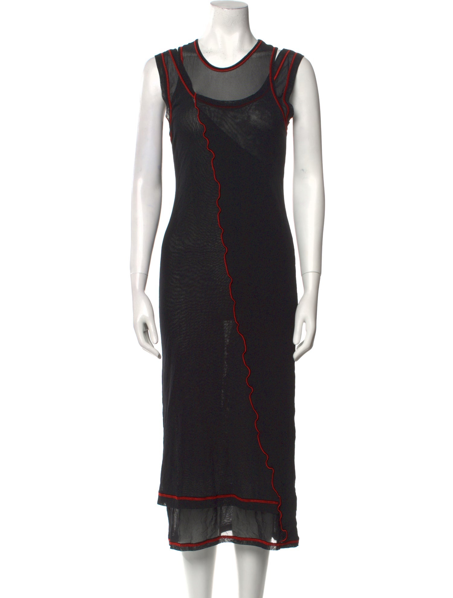 Marina Moscone Crew Neck Midi Length Dress w/ Tags