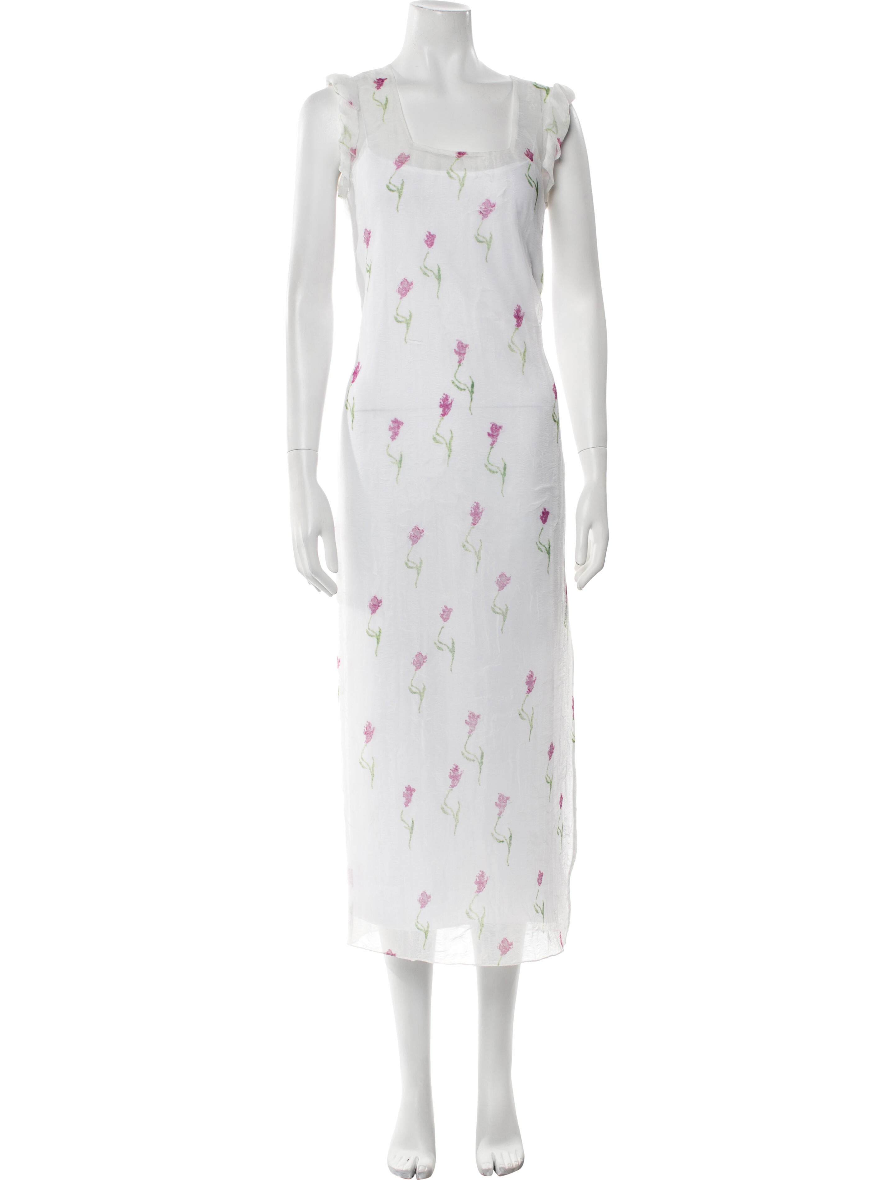 Marina Moscone Floral Print Long Dress w/ Tags