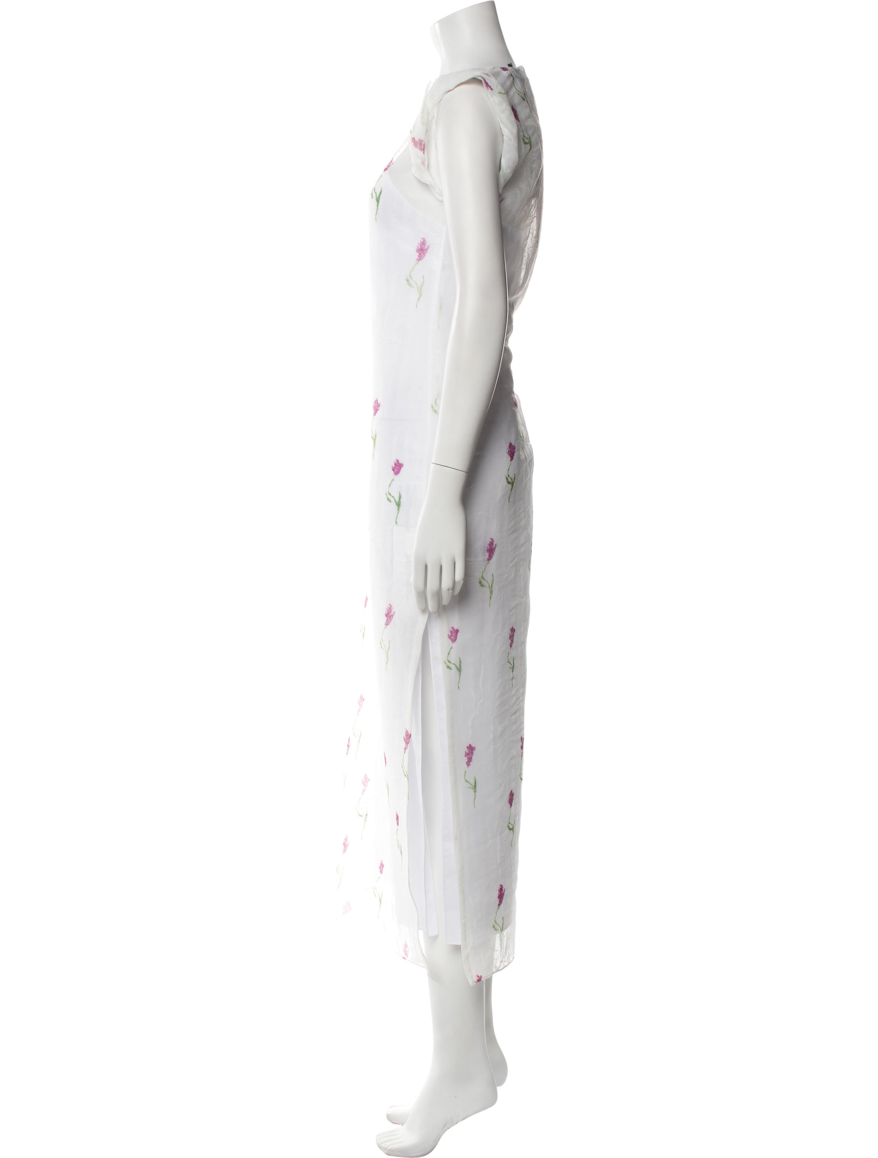 Marina Moscone Floral Print Long Dress w/ Tags