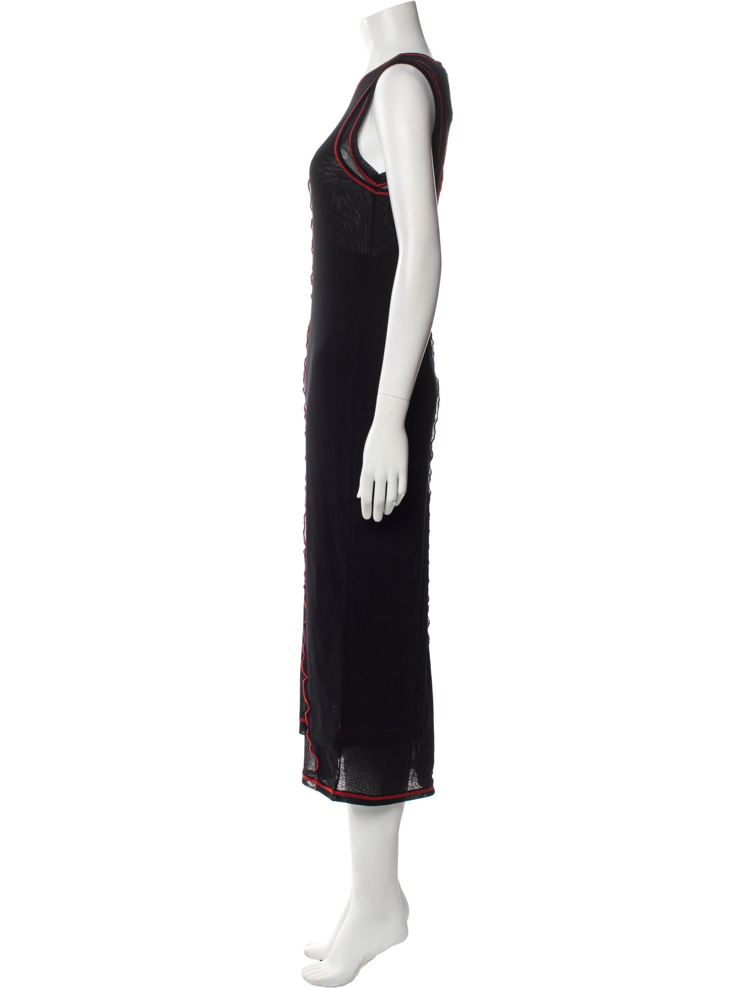 Marina Moscone Scoop Neck Long Dress