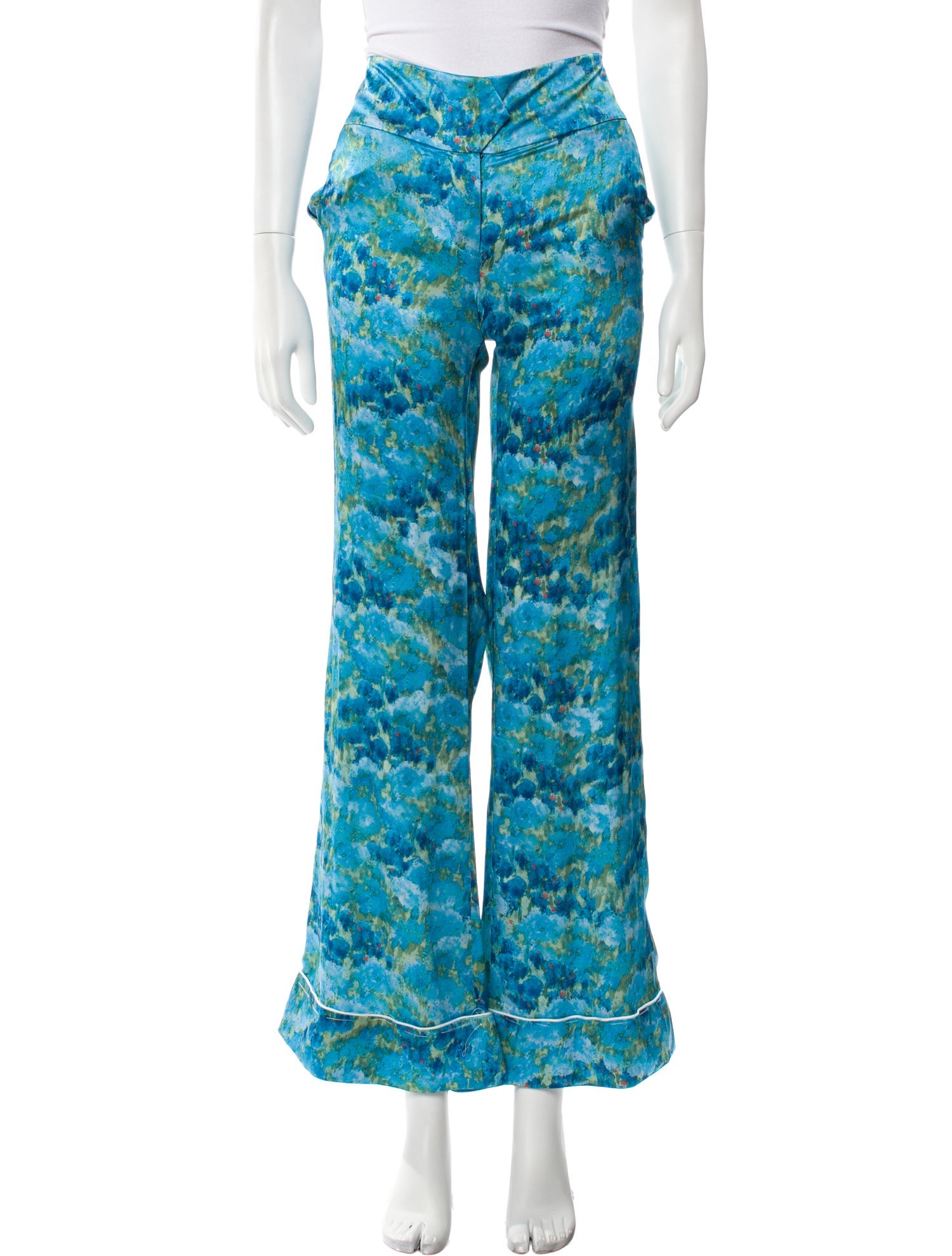 Marina Moscone Silk Tie-Dye Print Pajamas