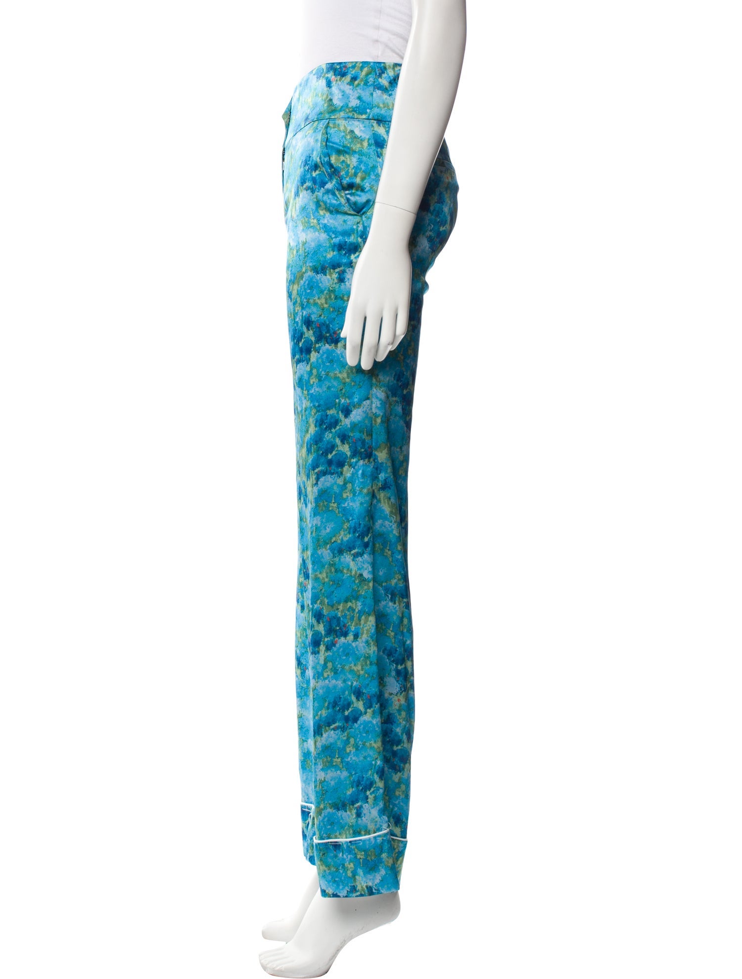 Marina Moscone Silk Tie-Dye Print Pajamas