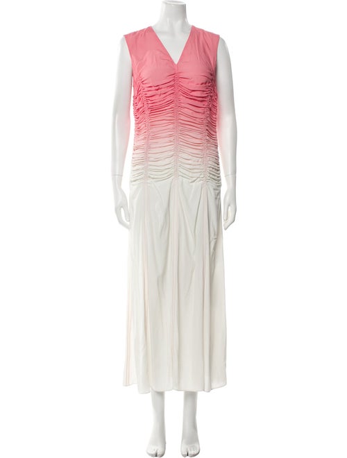 Marina Moscone V-Neck Long Dress