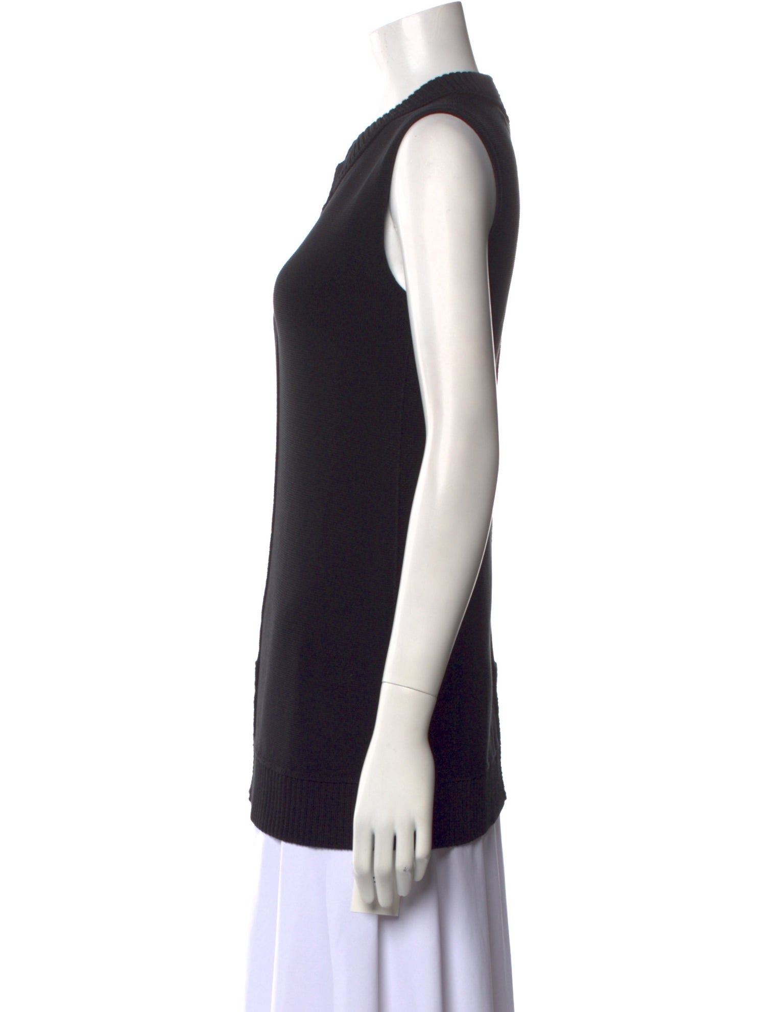Marina Moscone Virgin Wool Crew Neck Top