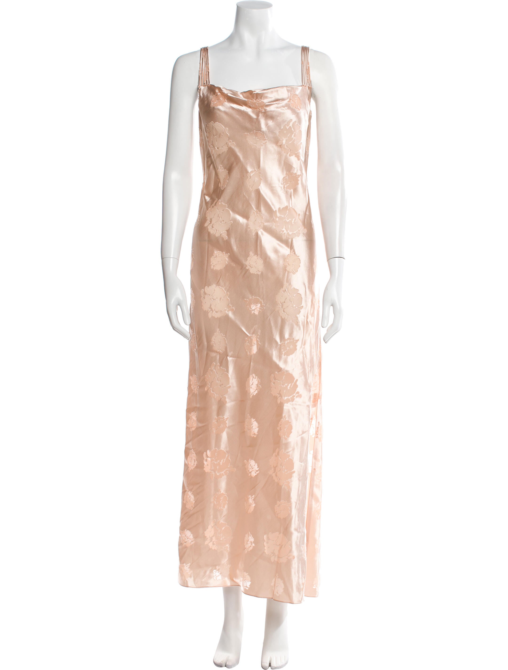 Marina Moscone Floral Print Long Dress