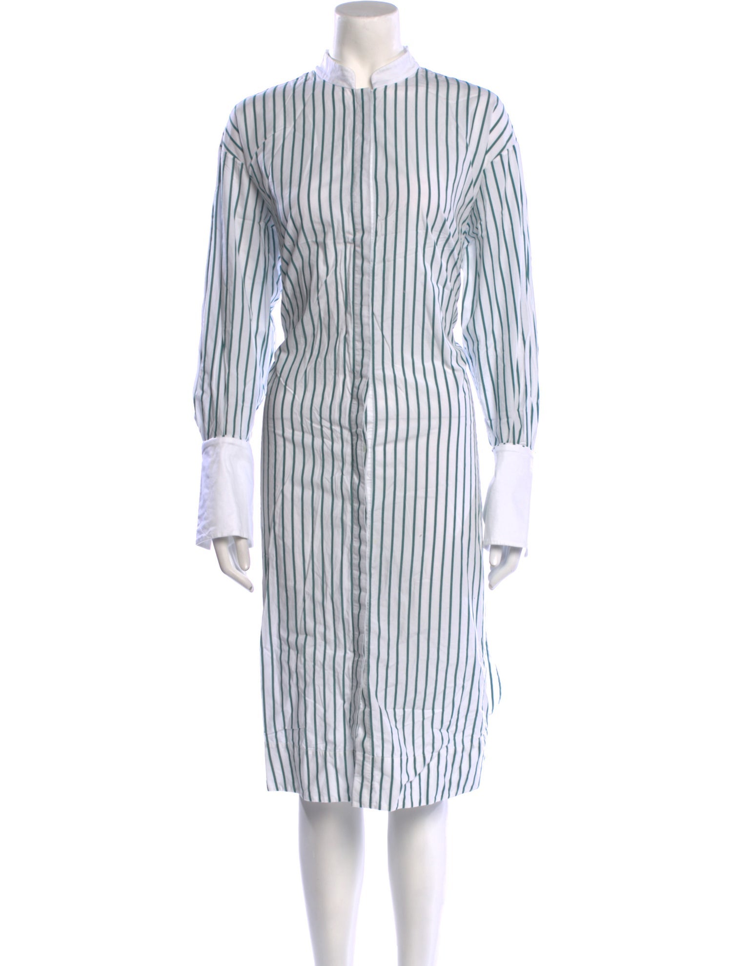 Marina Moscone Striped Midi Length Dress