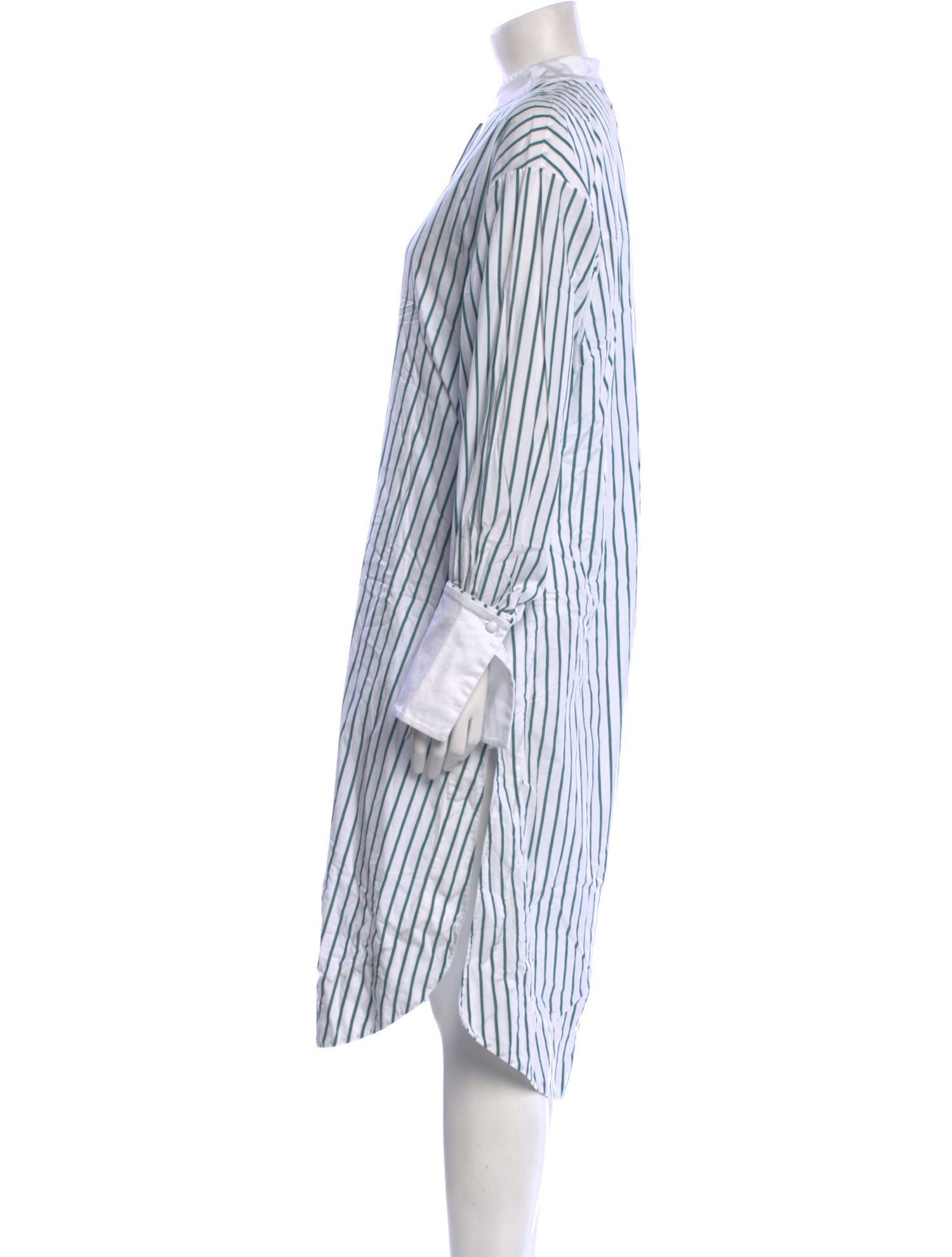 Marina Moscone Striped Midi Length Dress