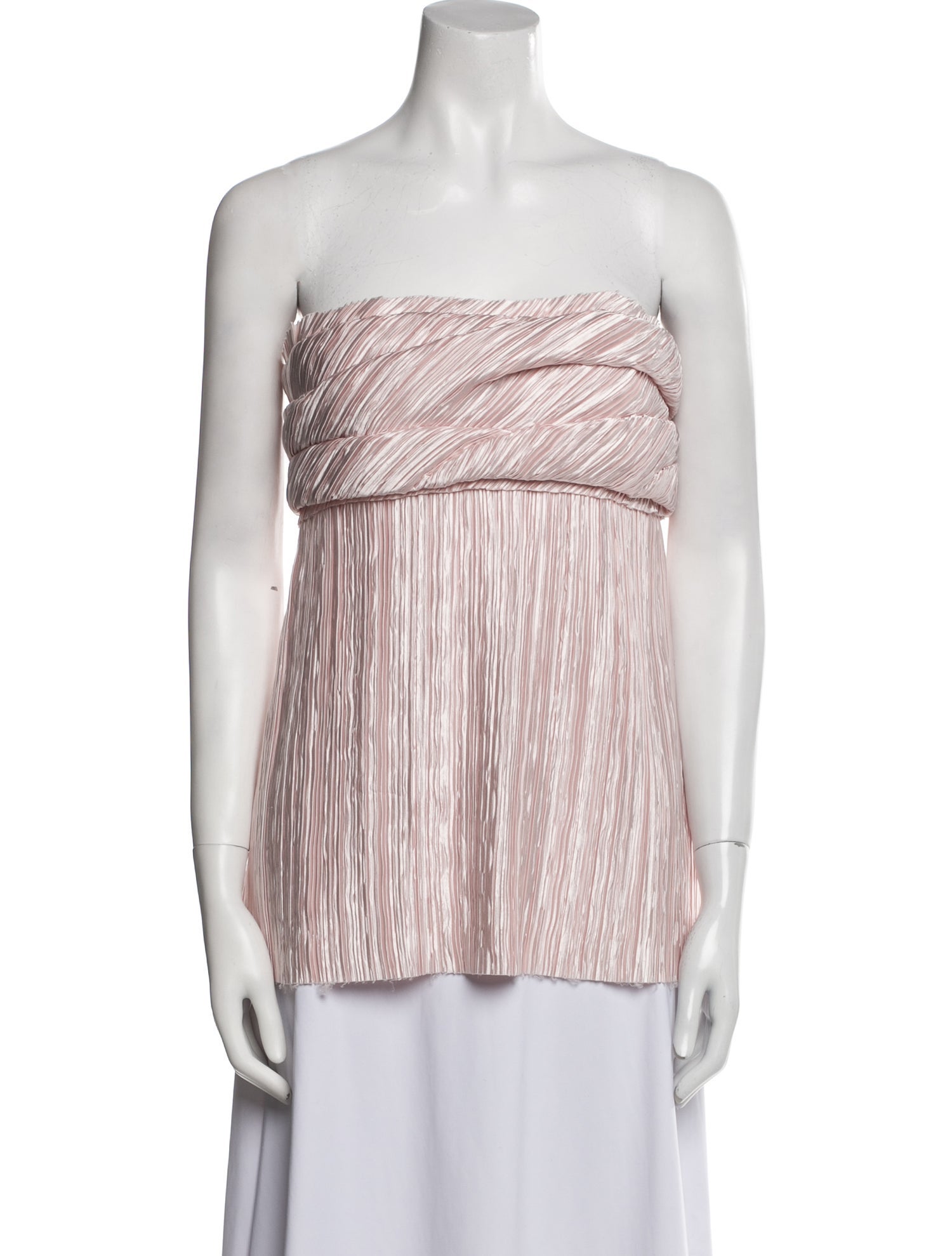 Marina Moscone Striped Strapless Top