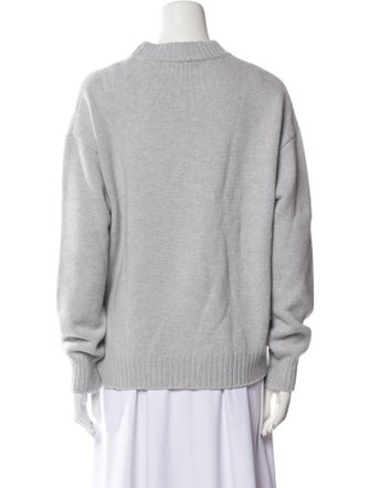 Marina Moscone Virgin Wool Mock Neck Sweater