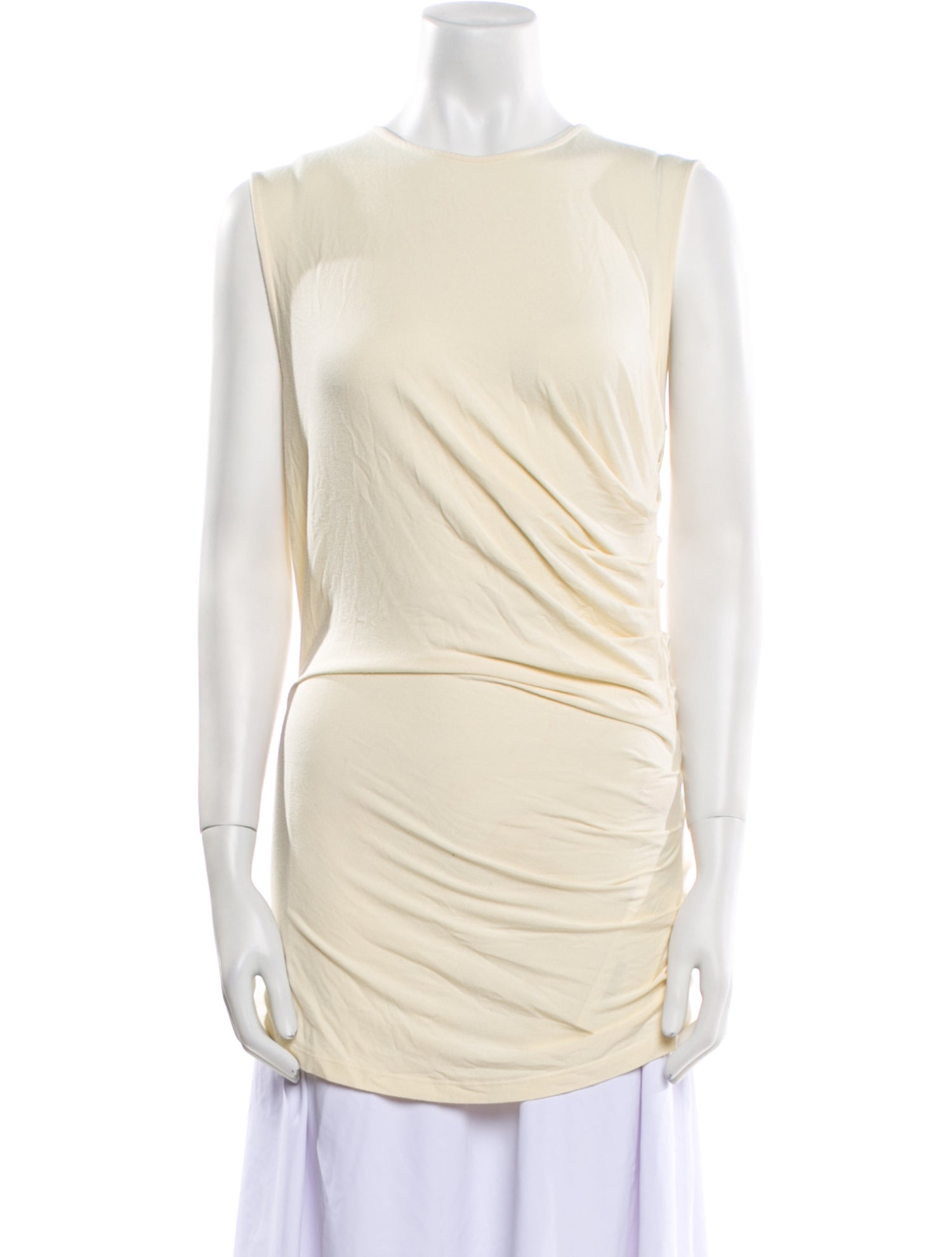 Marina Moscone Crew Neck Sleeveless Tunic