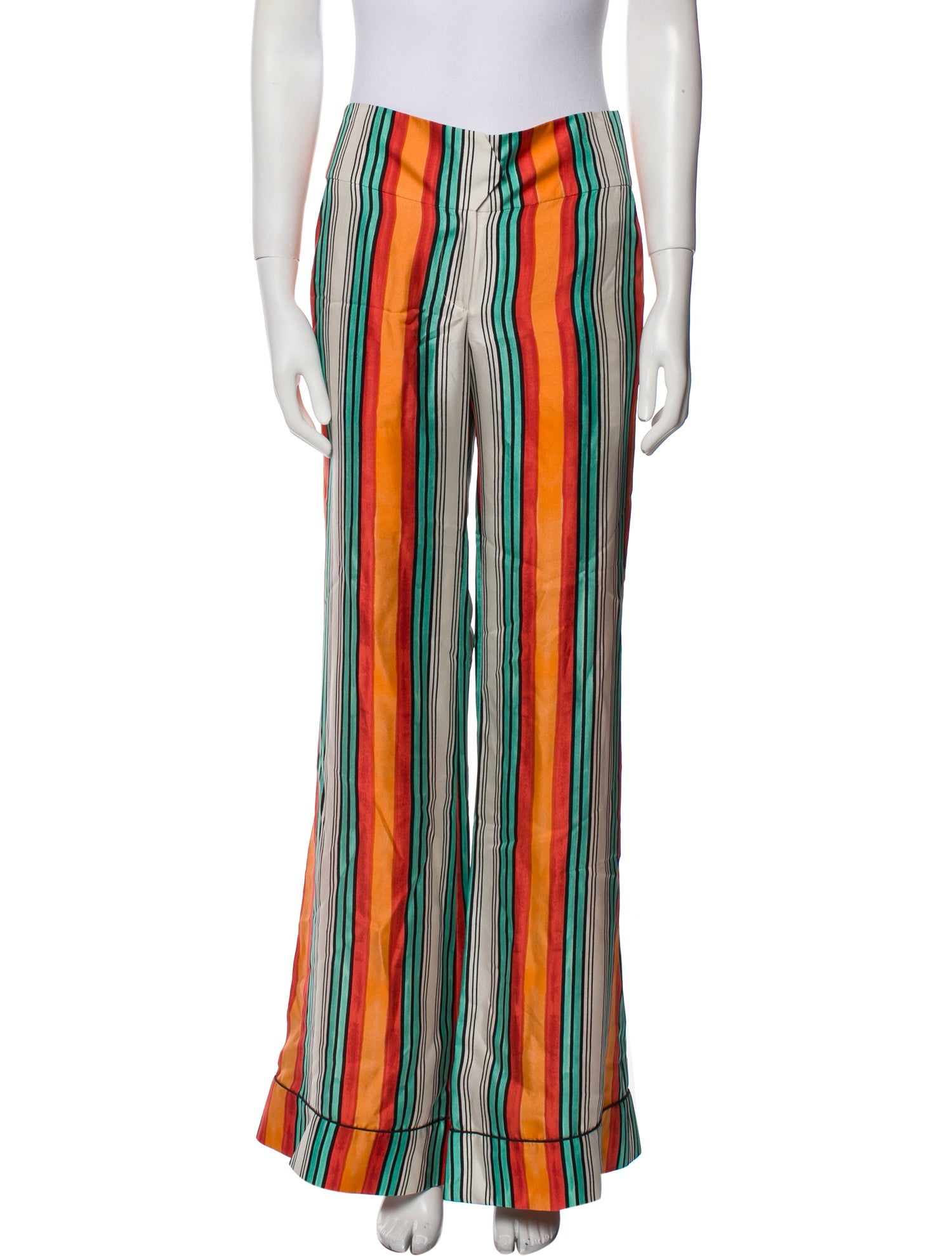 Marina Moscone Silk Wide Leg Pants