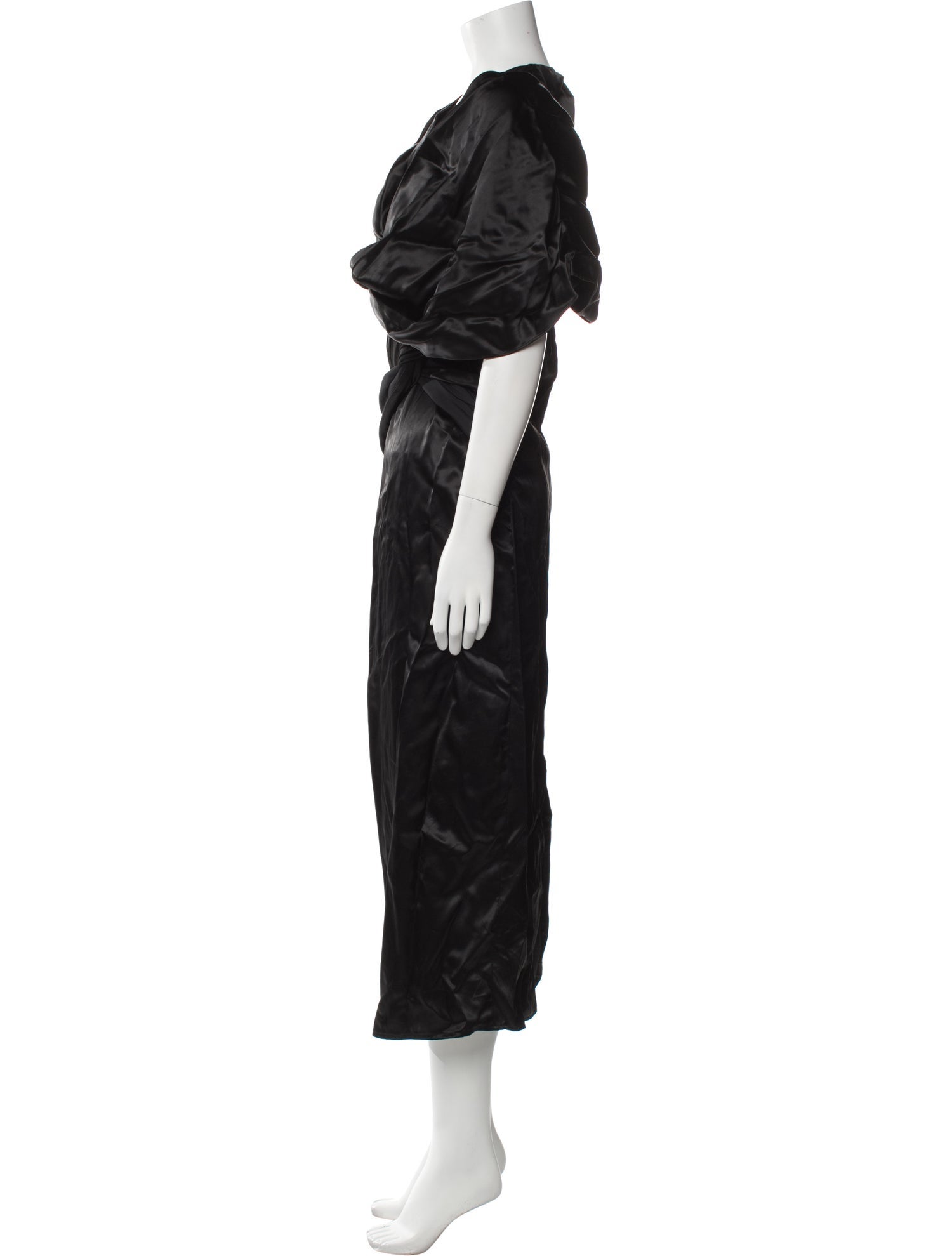 Marina Moscone Cowl Neck Long Dress