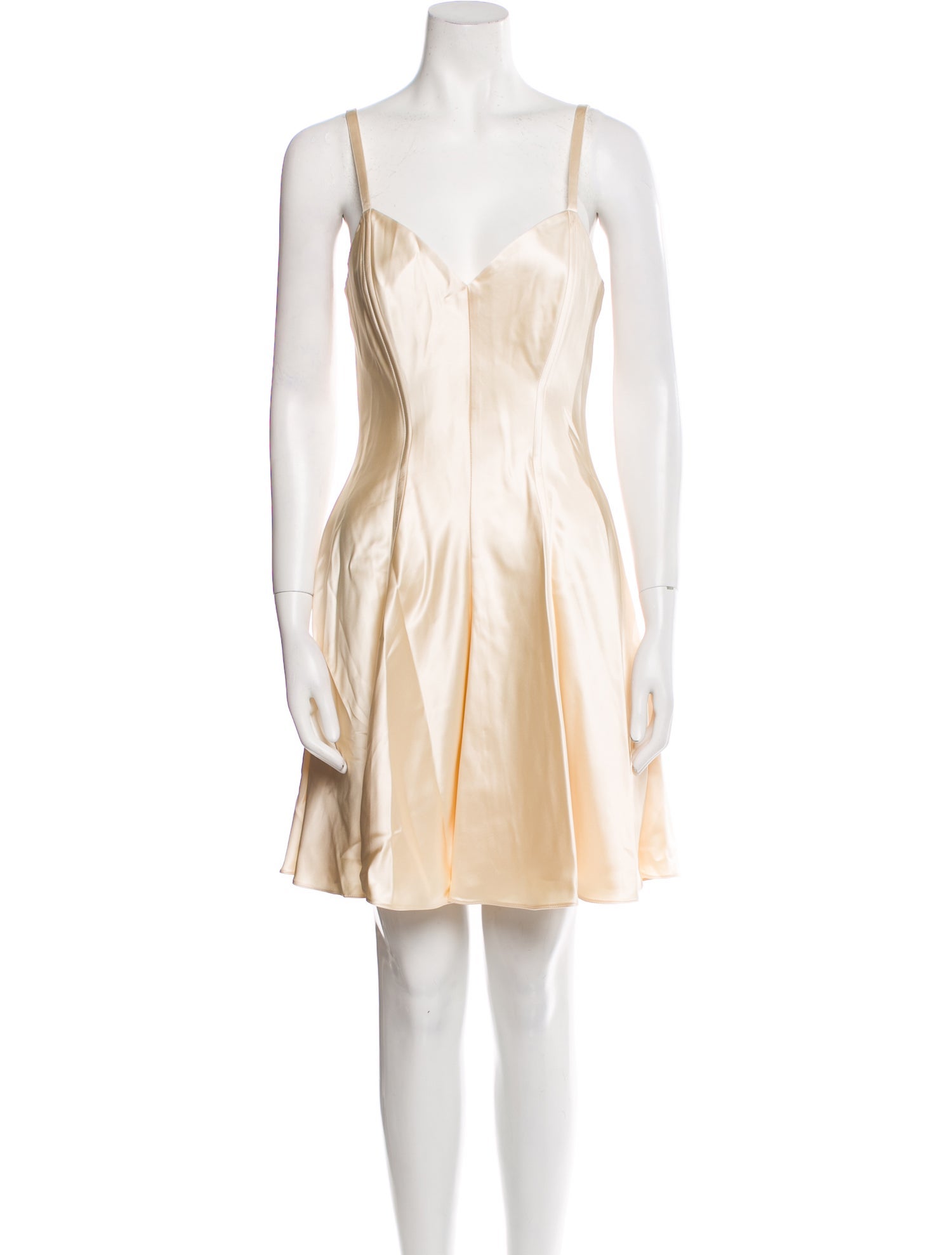 Marina Moscone V-Neck Mini Dress