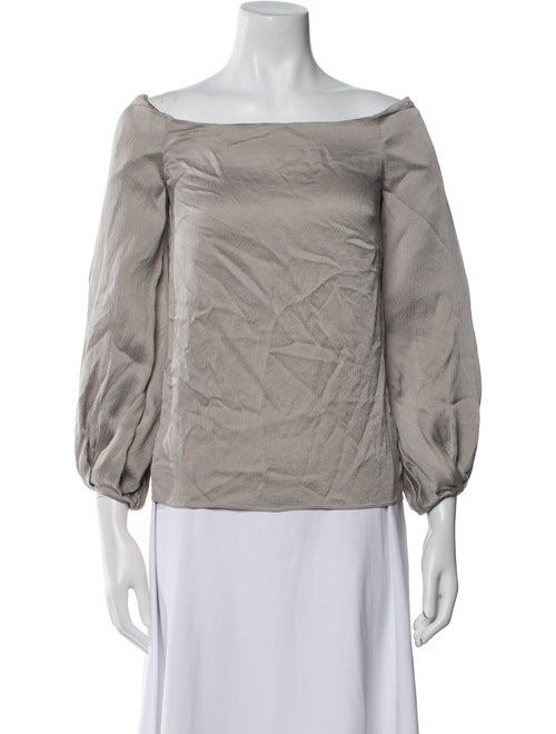 Marina Moscone Off-The-Shoulder Three-Quarter Sleeve Blouse