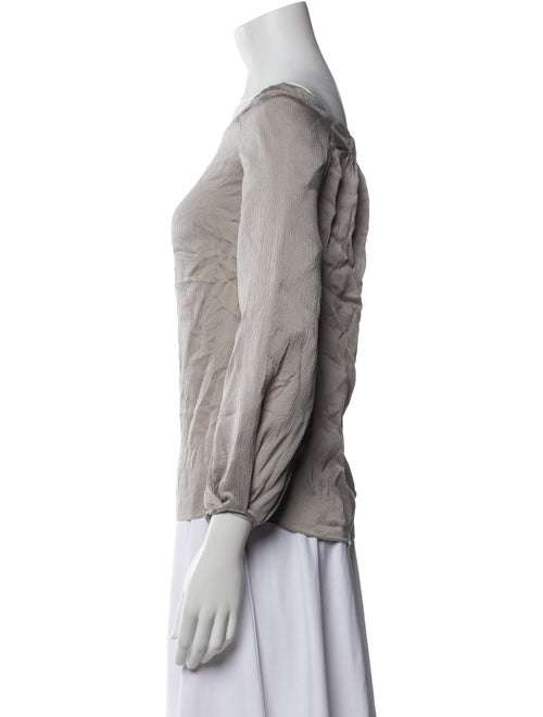 Marina Moscone Off-The-Shoulder Three-Quarter Sleeve Blouse