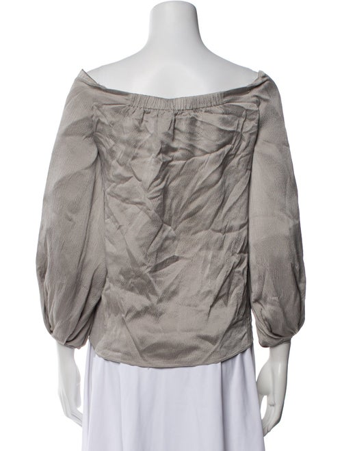 Marina Moscone Off-The-Shoulder Three-Quarter Sleeve Blouse