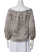 Marina Moscone Off-The-Shoulder Three-Quarter Sleeve Blouse