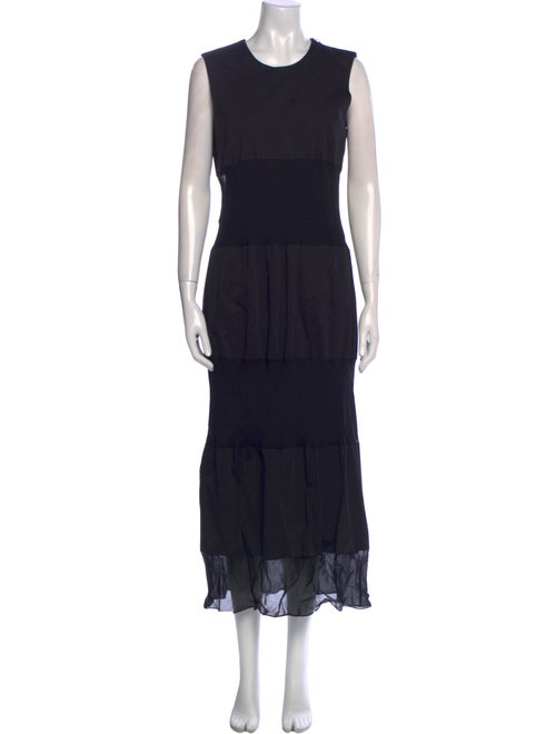 Marina Moscone Crew Neck Long Dress