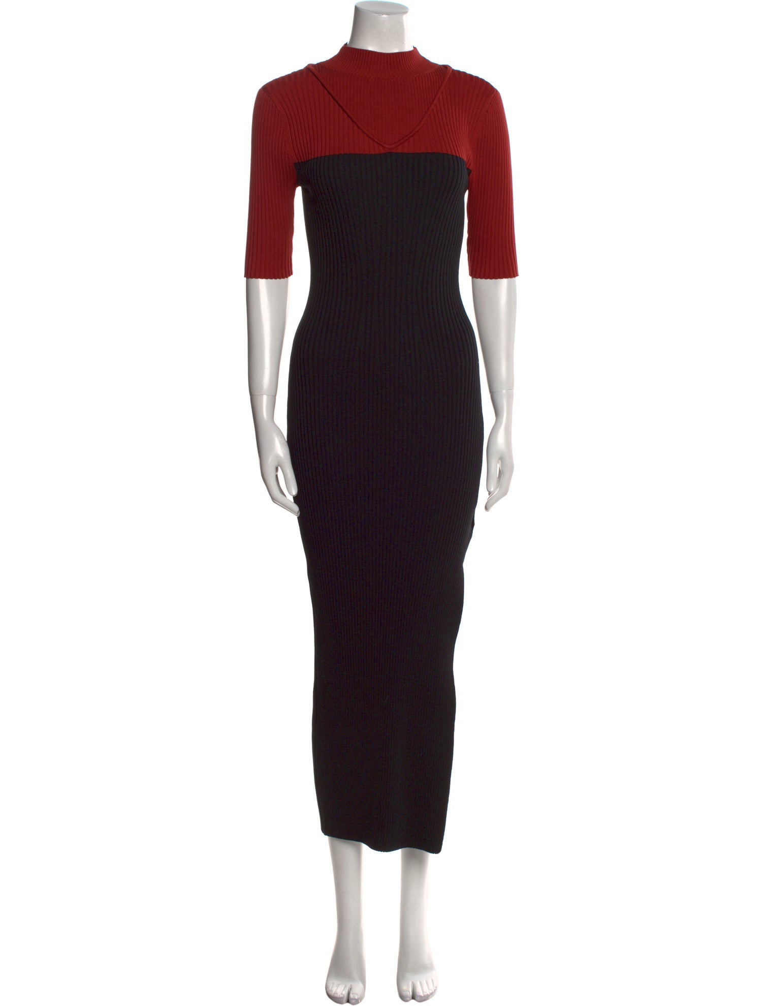 Marina Moscone Colorblock Pattern Long Dress