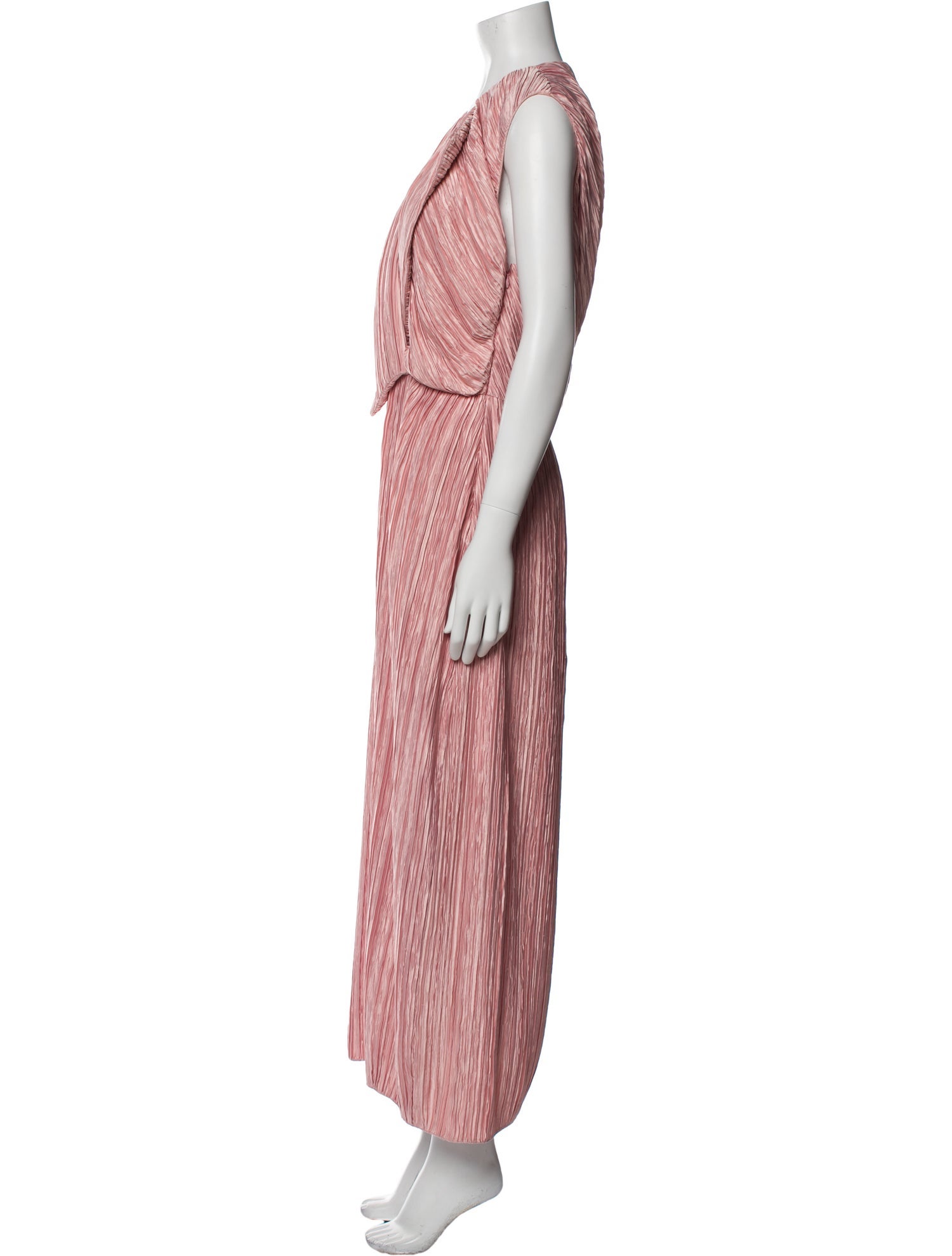 Marina Moscone Striped Long Dress