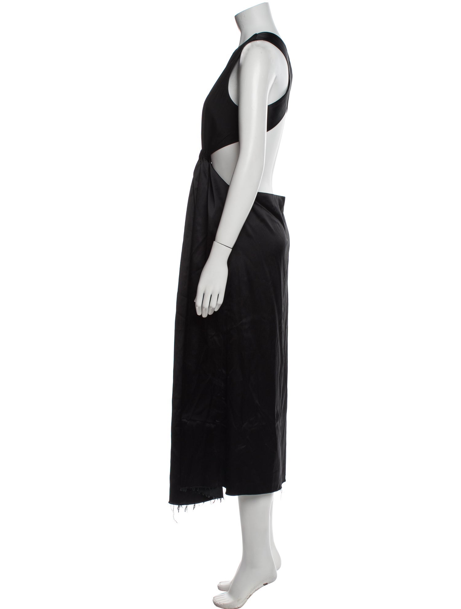 Marina Moscone Crew Neck Long Dress