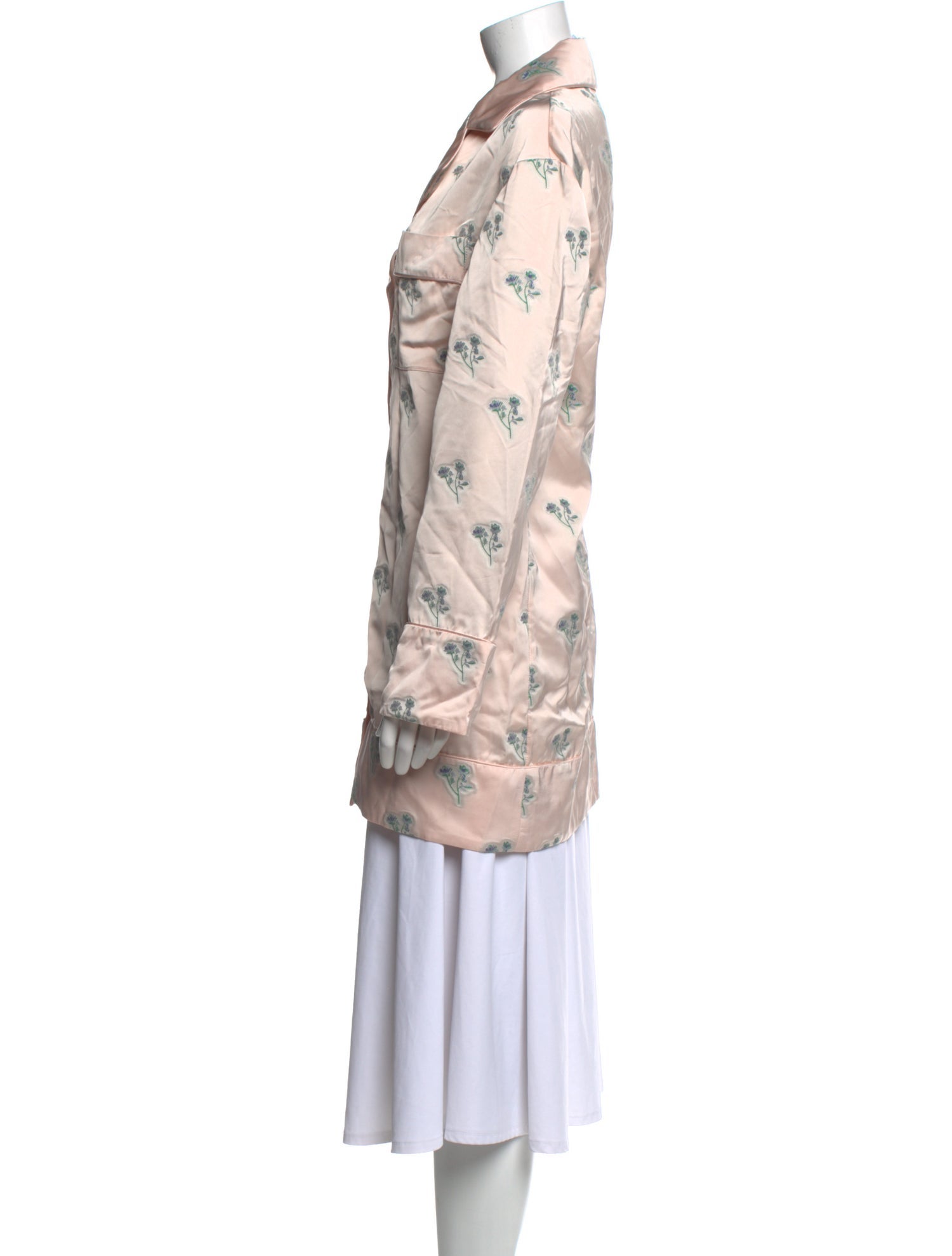 Marina Moscone Printed Long Sleeve Tunic