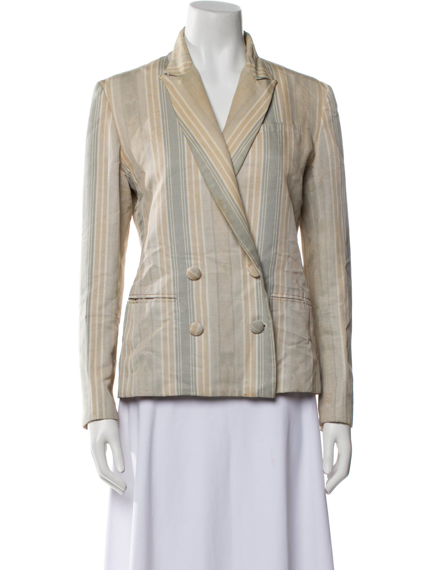 Marina Moscone Striped Blazer