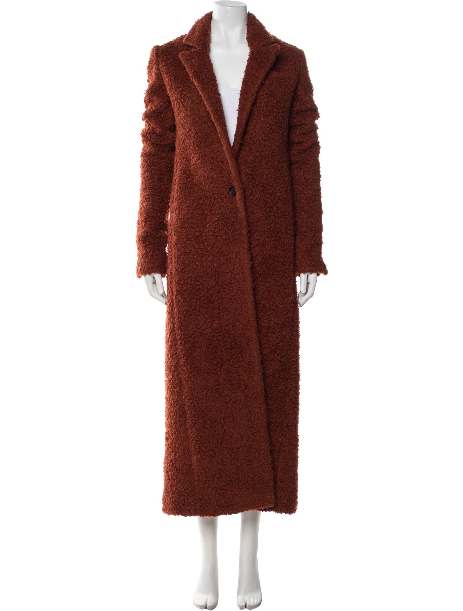 Marina Moscone Virgin Wool Faux Fur Coat