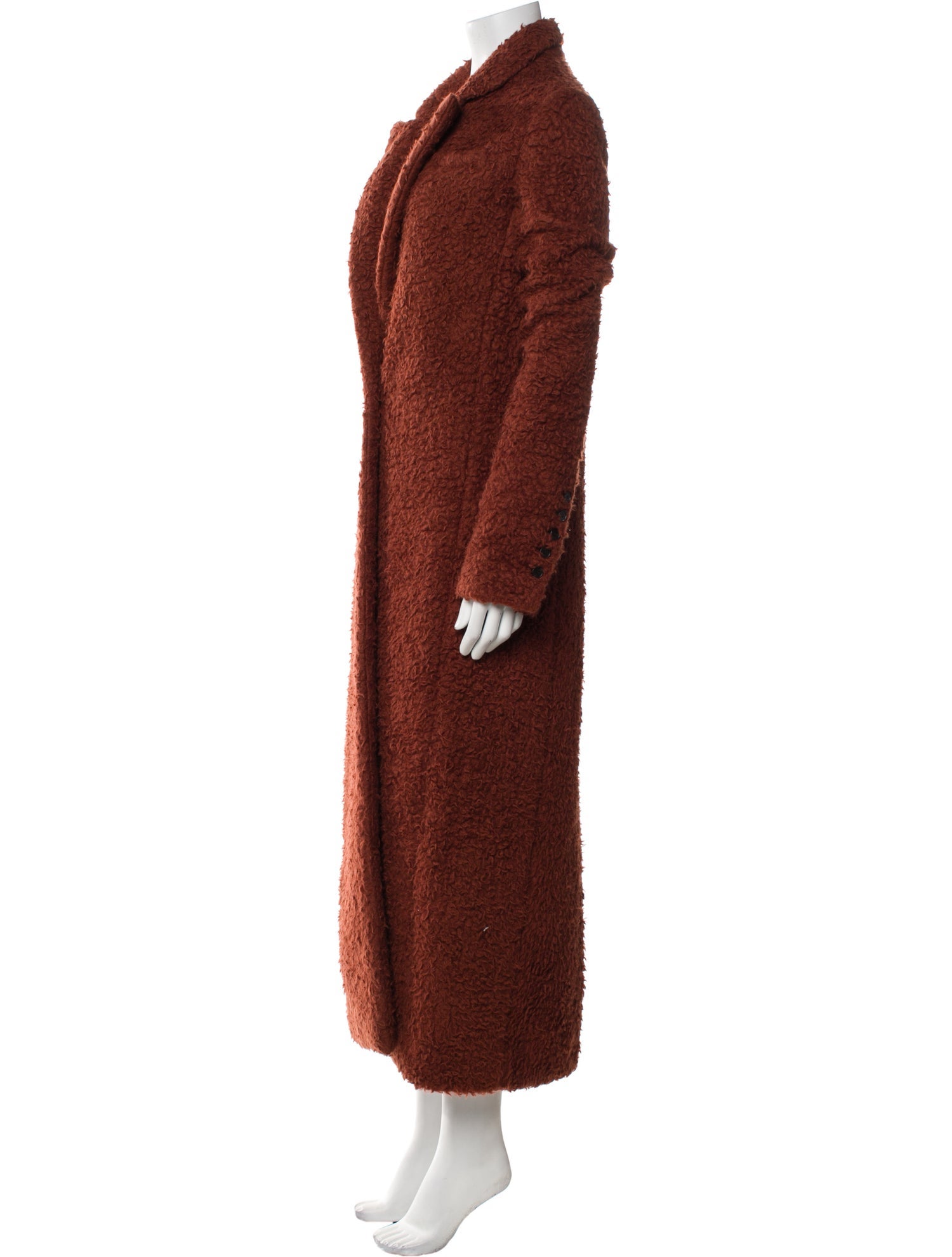Marina Moscone Virgin Wool Faux Fur Coat
