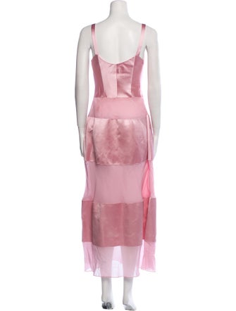 Marina Moscone V-Neck Long Dress