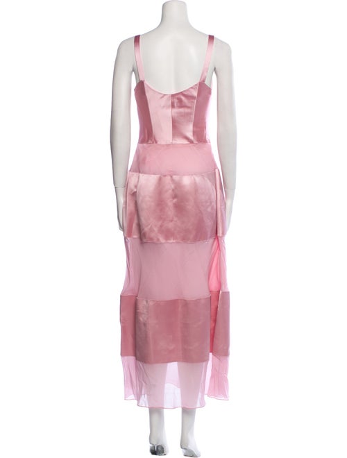 Marina Moscone V-Neck Long Dress