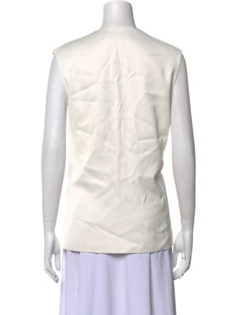 Marina Moscone Printed V-Neck Top