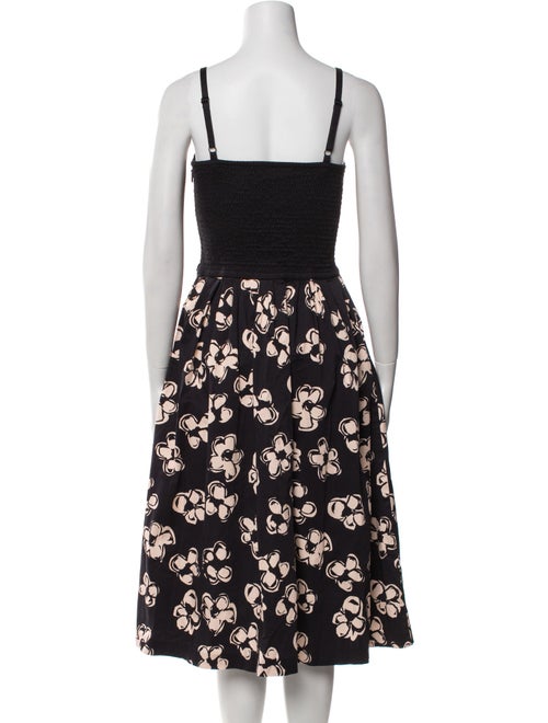 Marina Moscone Floral Print Midi Length Dress