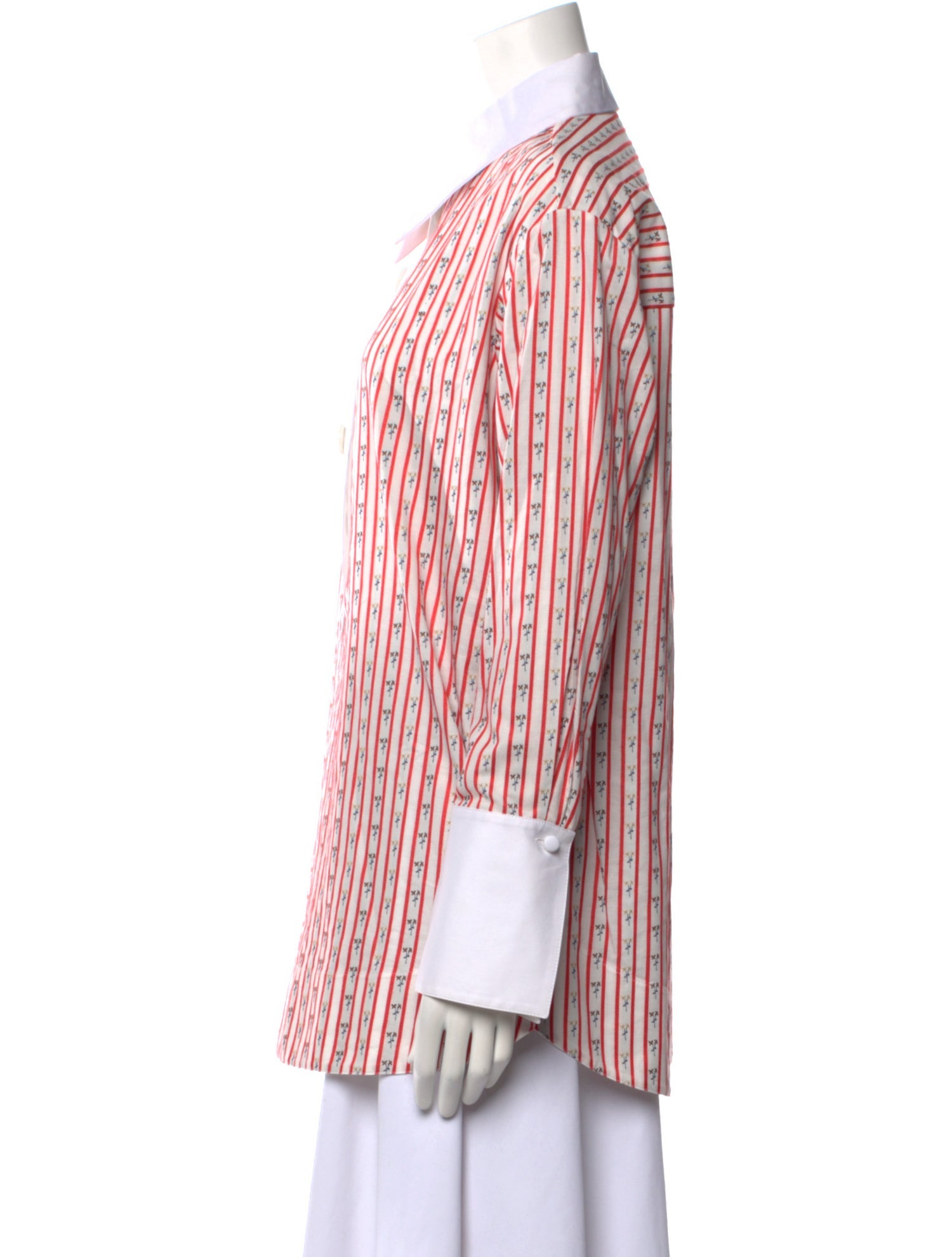 Marina Moscone Striped Long Sleeve Tunic