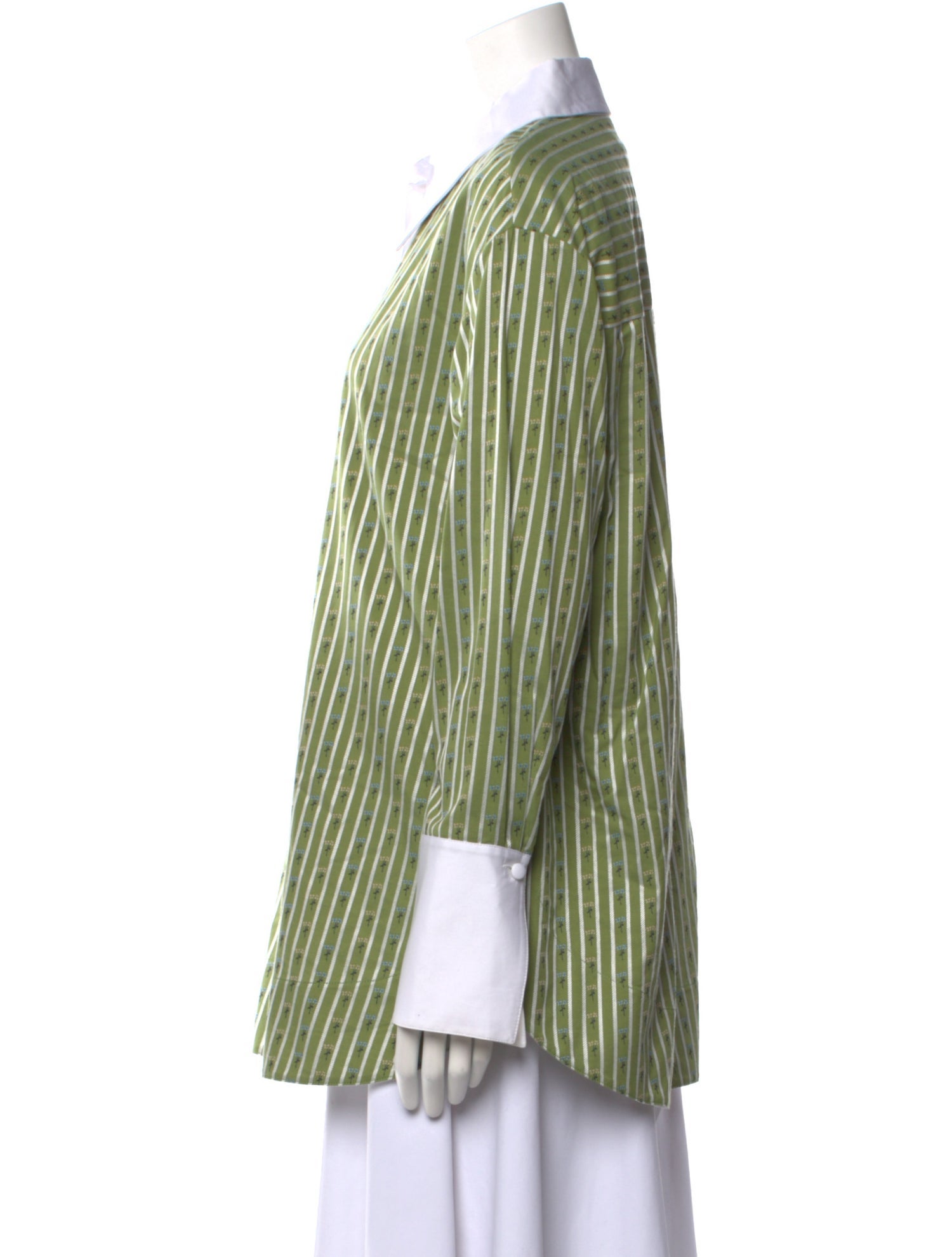 Marina Moscone Striped Long Sleeve Tunic