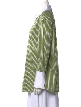 Marina Moscone Striped Long Sleeve Tunic