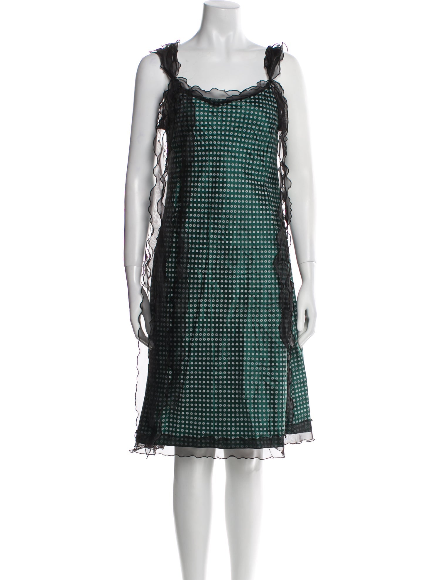 Marina Moscone Square Neckline Mini Dress